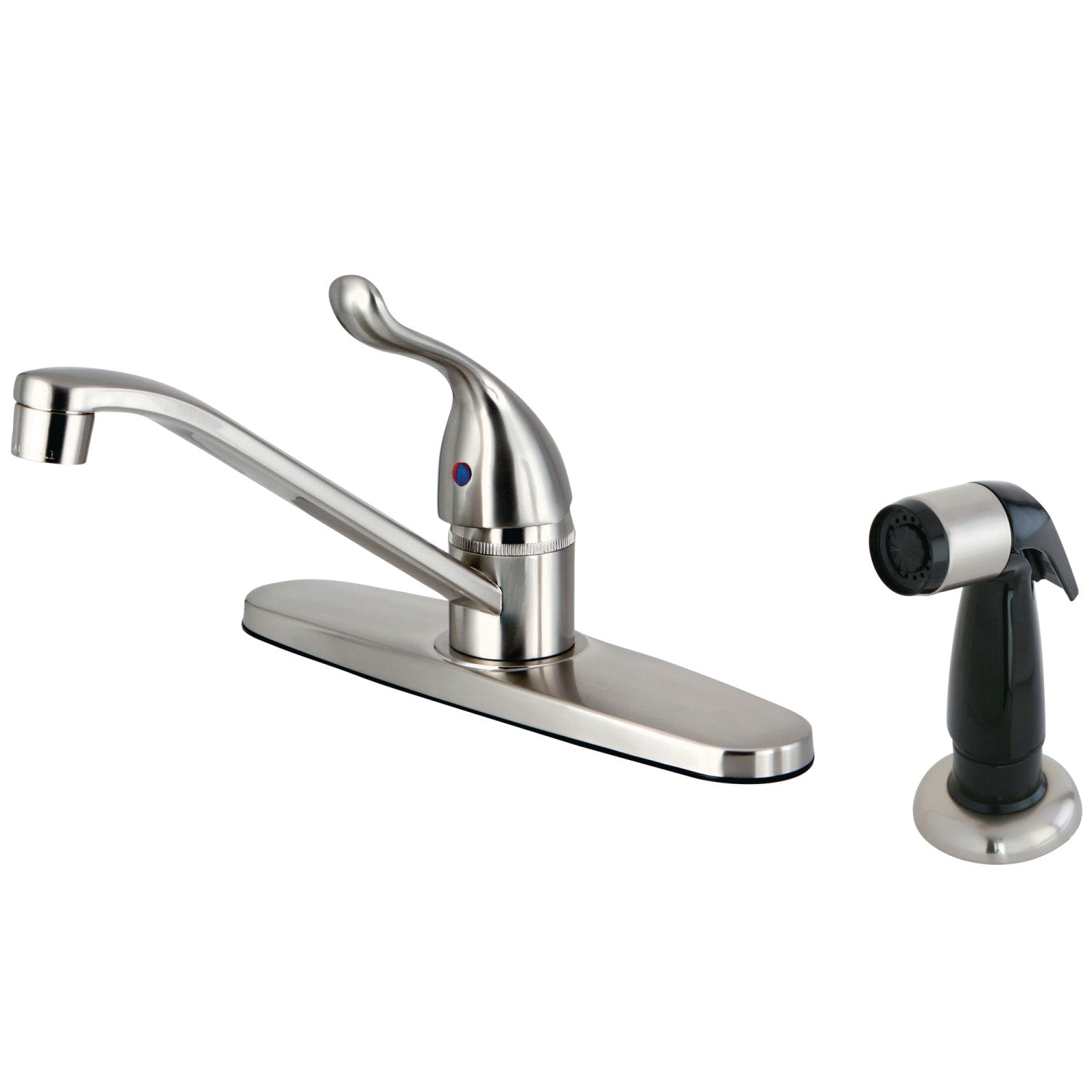 Kingston Tulare FB5578YL - Yosemite One-Handle 4-Hole 8" Centerset Kitchen Faucet with Side Sprayer, Brushed Nickel — image 1